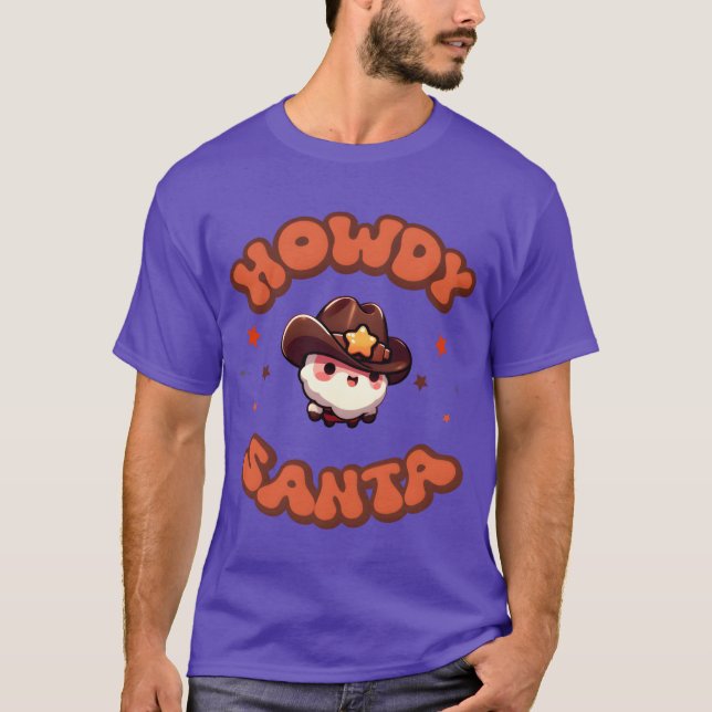 Camiseta Olá Natal Howdy Papais noeis Engraçados (Frente)