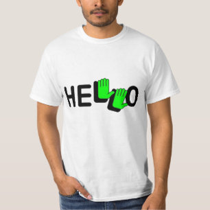 Camiseta Olá Neon Mãos
