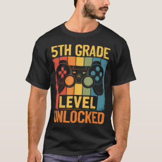 Camiseta Olá, nível da 5ª série desbloqueado, videogame de