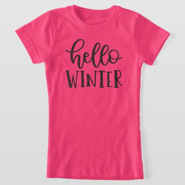 Camiseta Olá no inverno (Postura )