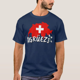 Camiseta Olá No País Suiça, Bandeira Suíça