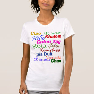 Camiseta Olá! no t-shirt de muitas línguas