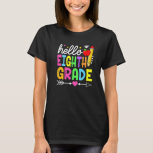 Camiseta Olá, Oitavo Ano De Volta À Escola, Crianças Do Pri