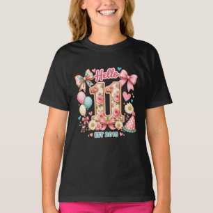 Camiseta Olá Onze EST 2015 11º Aniversário Coquete 11 Anos