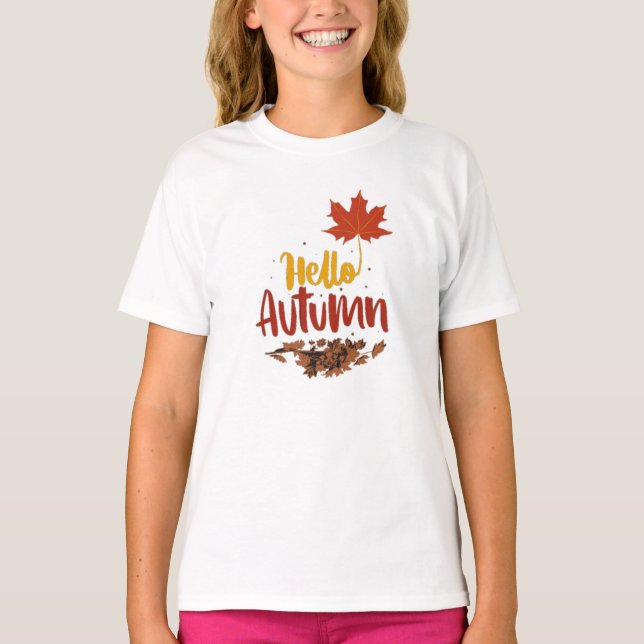 Camiseta Olá outono (Frente)