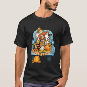 Camiseta Olá Outono Colheita Abóbora Folhas Cicatriz