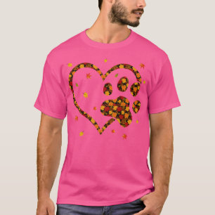 Camiseta Olá, outono Folha de outono Cão e Gato Pets Impres