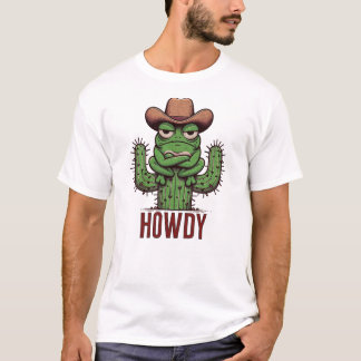 Camiseta Olá, Parceiro! Amusando o Sapo de estilo ocidental