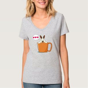 Camiseta Olá, pequeno coelhinho de orelhas castanhas