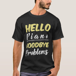 Camiseta Olá Piano Goodbye Problems Banda Geek