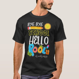 Camiseta Olá, Piscina, almoço, Lady Life Summer