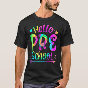 Camiseta Olá Pré-escolar Tie Dye Volta às Aulas Professor C