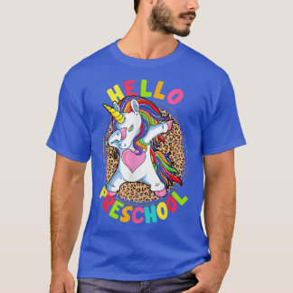 Camiseta Olá, Pré-Escolas, Crianças do Unicórnio, Meninas L
