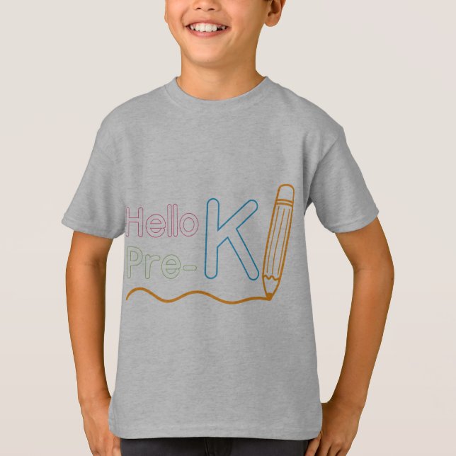 Camiseta Olá Pre K (Frente)