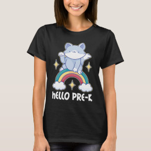 Camiseta Olá Pré K com Cat for School