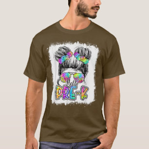 Camiseta Olá, Pré-K Meninas Adormecidas Tie Dye Bonito De V
