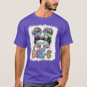 Camiseta Olá, Pré-k, Meninas De Arma, Tie Dye Bonito De Vol