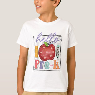 Camiseta Olá Pré-K, Meninos ou Meninas