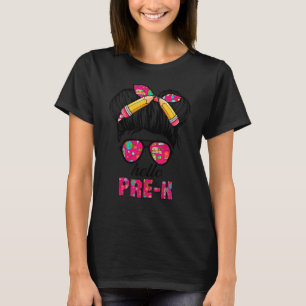 Camiseta Olá Pré K Mistura Óculos Solares De Volta À Rua Da