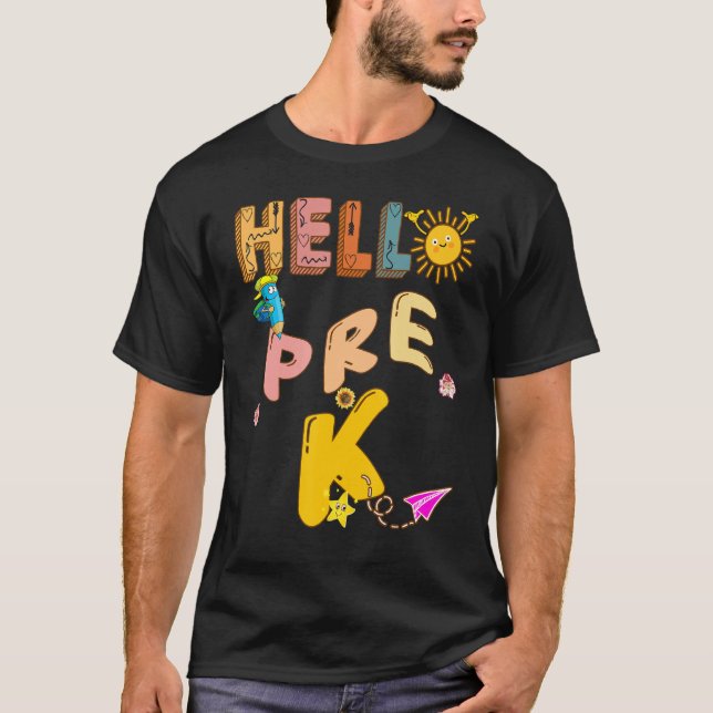 Camiseta Olá, Pré-K, Vim Aqui, Professor de História do Pro (Frente)