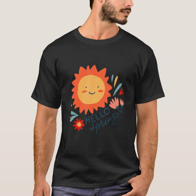 Camiseta Olá, Primavera Sun Flower (Frente)