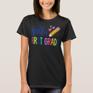 Camiseta Olá Primeira Série De Volta à Escola Professor(a) 