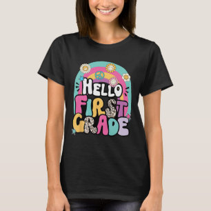Camiseta Olá Primeira Série De Volta à Escola Professora Pr