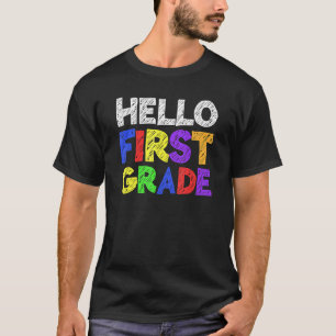 Camiseta Olá Primeira Série Feliz Primeiro Dia De Escola