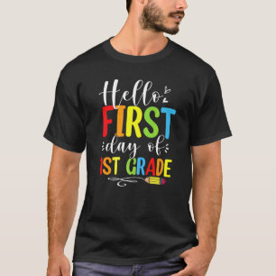 Camiseta Olá Primeiro Dia Da Equipe Da 1ª Série Turma De Vo