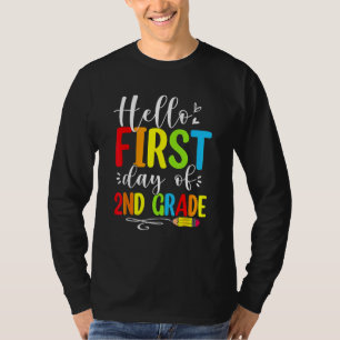 Camiseta Olá Primeiro Dia Do 2º Ano De Volta À Escola 2023
