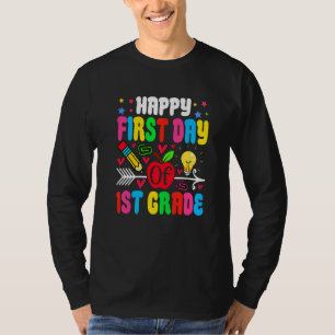 Camiseta Olá Professor(a) do 1º Ano Aluno Feliz Primeiro Di