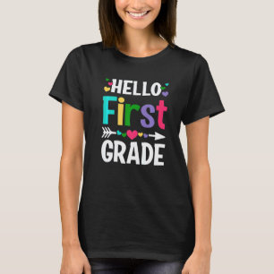 Camiseta Olá Professor(a) do Primeiro Ano Aluno de Volta à