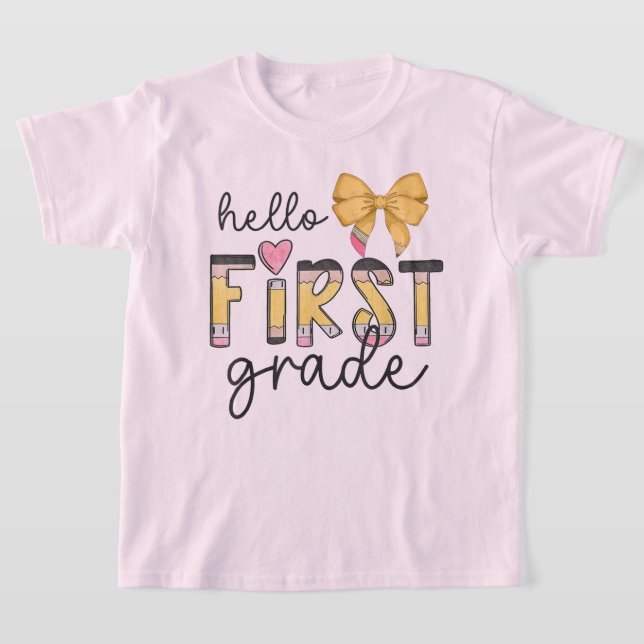 Camiseta Olá Professor(a) do Primeiro Ano de Volta às Aulas (Postura )