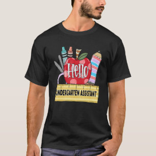 Camiseta Olá Professor Assistente de Jardim de Infância App