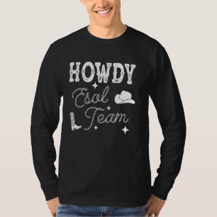 Camiseta Olá Professor de ESOL Western Volta às Aulas ESOL 