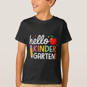 Camiseta Olá Professor de Jardim de Infância Crianças de Vo