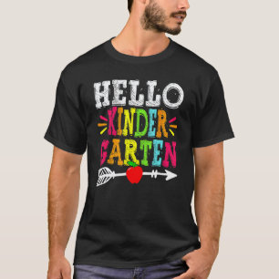 Camiseta Olá Professor de Jardim de Infância Volta às Aulas