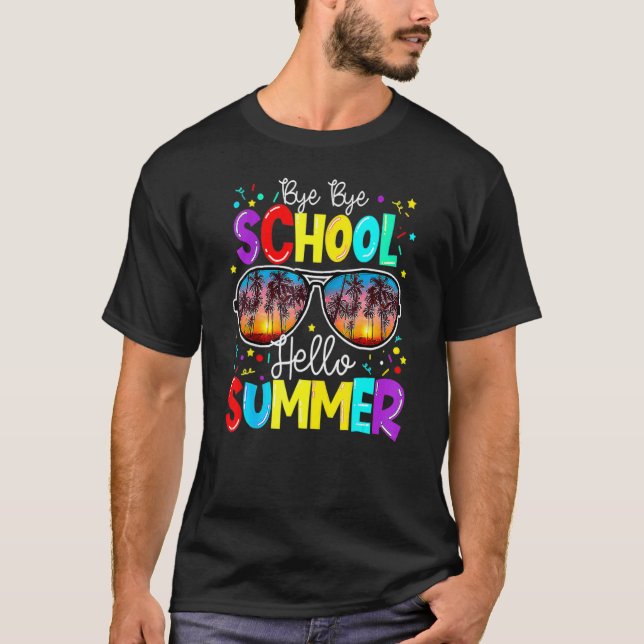 Camiseta Olá, Professor de Verão Feliz Dia Passado (Frente)