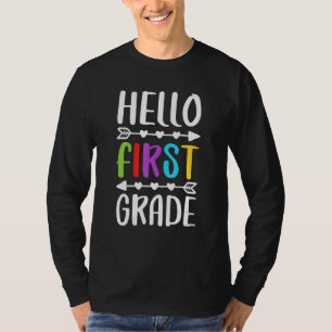 Camiseta Olá Professor do Primeiro Ano Aluno