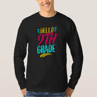 Camiseta Olá Professor do Primeiro Dia do 9º Ano de Volta à