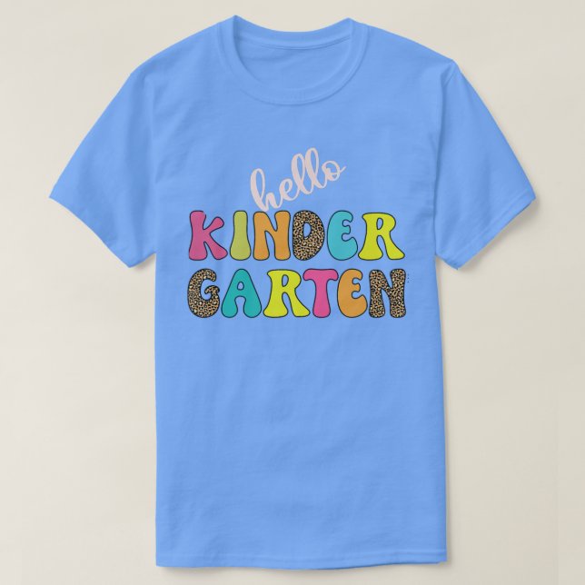 Camiseta Olá, Professor Kinder Garten De Volta À Escola (Frente do Design)