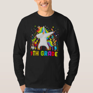 Camiseta Olá Professor Unicórnio do 9º Ano Arco-íris Volta