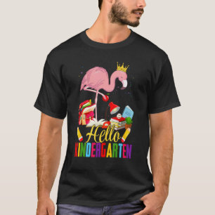 Camiseta Olá Professora de Flamingo do Jardim de Infância A