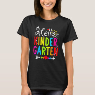 Camiseta Olá Professora de Jardim de Infância Aluno de Volt