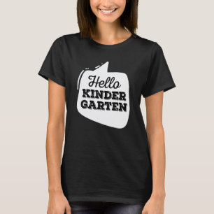 Camiseta Olá Professora de Jardim de Infância Aluno de Volt