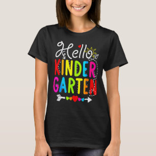 Camiseta Olá Professora de Jardim de Infância Aluno Volta à
