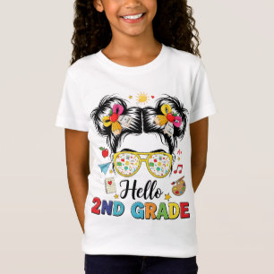 Camiseta Olá Professora de Laço Coquette de Cabelo Desgrenh