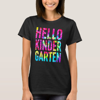 Camiseta Olá Professora Jardim de Infância Aluno Tie Dye Vo