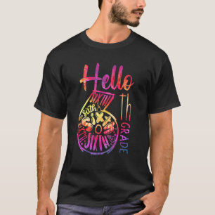 Camiseta Olá Professores da 6ª Série Alunos Tie Dye Volta À