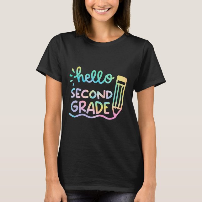 Camiseta Olá Professores de Tie Dye da 2ª Série Crianças De (Frente)